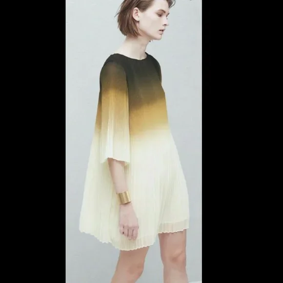 mango pleated a line dress Maison Tara Mini Dress, 12 / Orange main image 0